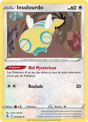 Carte Pokémon Insolourdo 207/264 Peu commune Poing de Fusion