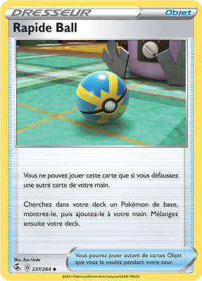 Carte Pokémon Rapide Ball 237/264 Peu commune Poing de Fusion