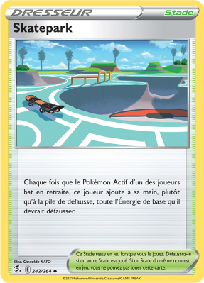 Carte Pokémon Skatepark 242/264 Peu commune Poing de Fusion