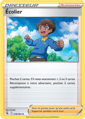 Carte Pokémon Écolier 238/264 Peu commune Poing de Fusion