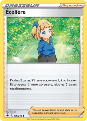 Carte Pokémon Écolière 239/264 Peu commune Poing de Fusion