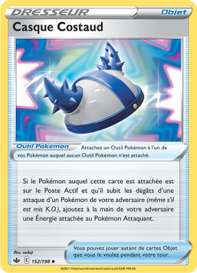 Carte Pokémon Casque Costaud 152/198 Peu commune Règne de Glace