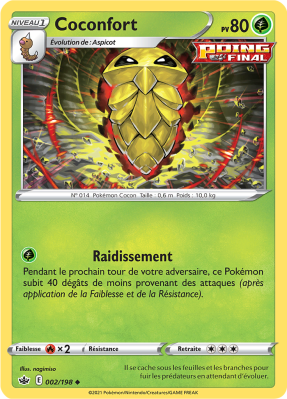 Carte Pokémon Coconfort 002/198 Peu commune Règne de Glace