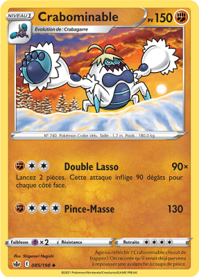 Carte Pokémon Crabominable 085/198 Peu commune Règne de Glace