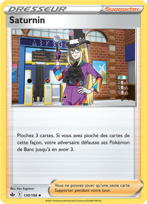 Carte Pokémon Saturnin 130/198 Peu commune Règne de Glace