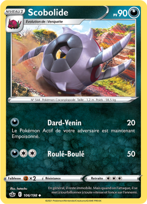 Carte Pokémon Scobolide 106/198 Peu commune Règne de Glace