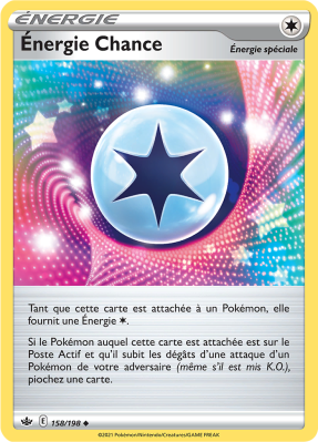 Carte Pokémon Énergie Chance 158/198 Peu commune Règne de Glace