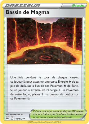 Carte Pokémon Bassin de Magma 144/172 Peu commune Stars Étincelantes
