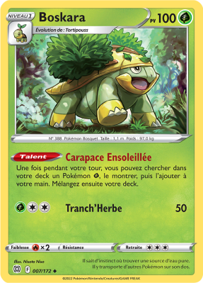 Carte Pokémon Boskara 007/172 Peu commune Stars Étincelantes