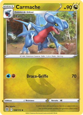 Carte Pokémon Carmache 108/172 Peu commune Stars Étincelantes