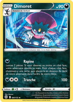Carte Pokémon Dimoret 087/172 Peu commune Stars Étincelantes