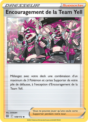 Carte Pokémon Encouragement de la Team Yell 149/172 Peu commune Stars Étincelantes