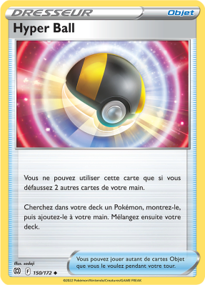 Carte Pokémon Hyper Ball 150/172 Peu commune Stars Étincelantes