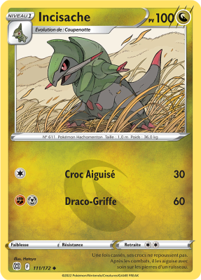 Carte Pokémon Incisache 111/172 Peu commune Stars Étincelantes