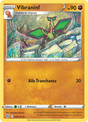 Carte Pokémon Vibraninf 075/172 Peu commune Stars Étincelantes