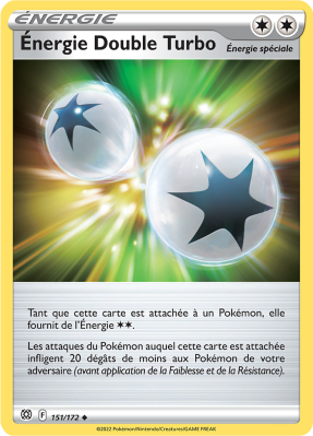 Carte Pokémon Énergie Double Turbo 151/172 Peu commune Stars Étincelantes