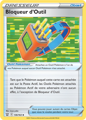 Carte Pokémon Bloqueur d'Outil 136/163 Peu commune Styles de Combat