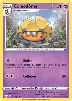 Carte Pokémon Coléodôme 064/163 Peu commune Styles de Combat