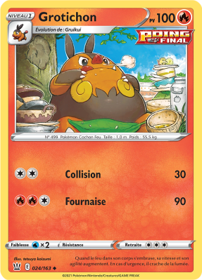 Carte Pokémon Grotichon 024/163 Peu commune Styles de Combat