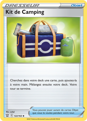 Carte Pokémon Kit de Camping 122/163 Peu commune Styles de Combat