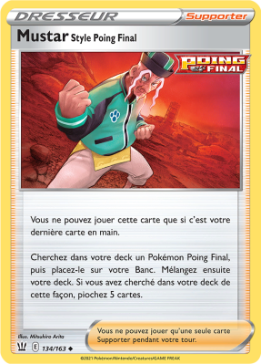 Carte Pokémon Mustar Style Poing Final 134/163 Peu commune Styles de Combat
