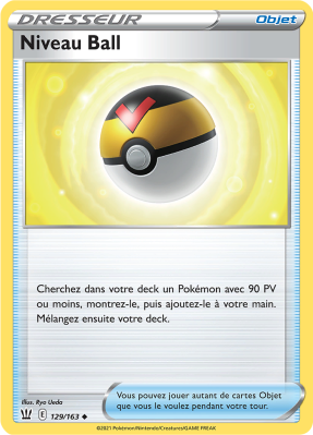 Carte Pokémon Niveau Ball 129/163 Peu commune Styles de Combat