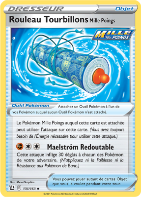 Carte Pokémon Rouleau Tourbillons Mille Poings 131/163 Peu commune Styles de Combat