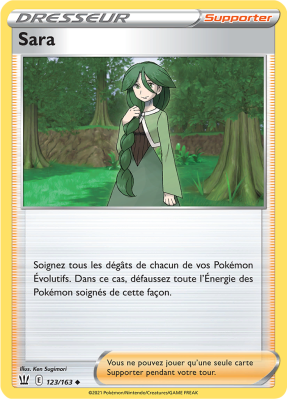 Carte Pokémon Sara 123/163 Peu commune Styles de Combat