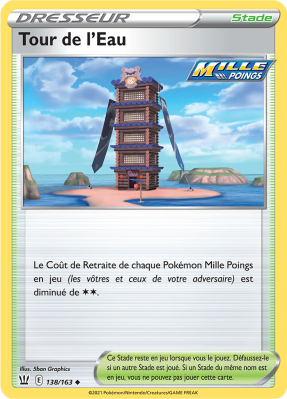 Carte Pokémon Tour de l'Eau 138/163 Peu commune Styles de Combat