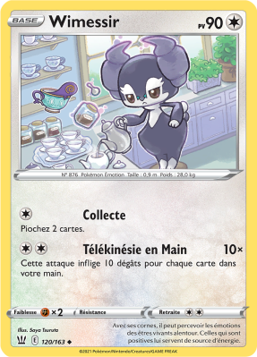 Carte Pokémon Wimessir 120/163 Peu commune Styles de Combat