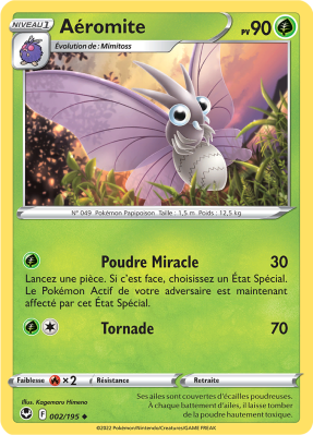 Carte Pokémon Aéromite 002/195 Peu commune Tempête Argentée