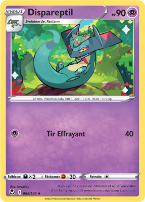 Carte Pokémon Dispareptil 088/195 Peu commune Tempête Argentée