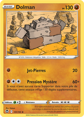 Carte Pokémon Dolman 101/195 Peu commune Tempête Argentée