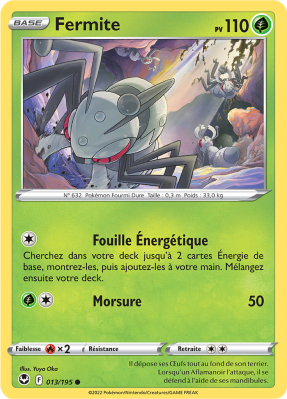 Carte Pokémon Fermite 013/195 Peu commune Tempête Argentée