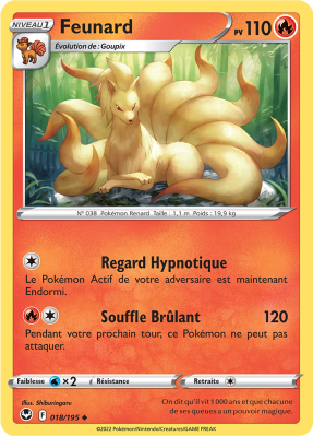 Carte Pokémon Feunard 018/195 Peu commune Tempête Argentée