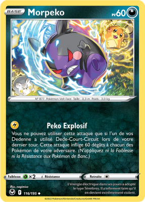 Carte Pokémon Morpeko 116/195 Peu commune Tempête Argentée