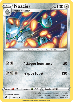 Carte Pokémon Noacier 122/195 Peu commune Tempête Argentée
