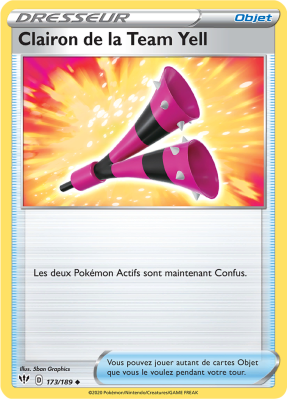 Carte Pokémon Clairon de la Team Yell 173/189 Peu commune Ténèbres Embrasées