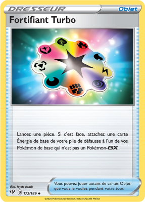 Carte Pokémon Fortifiant Turbo 172/189 Peu commune Ténèbres Embrasées