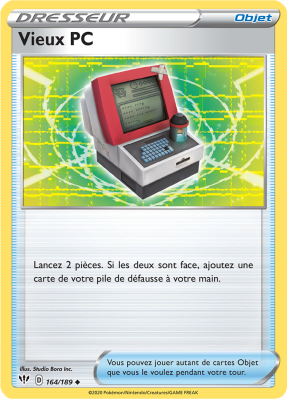 Carte Pokémon Vieux PC 164/189 Peu commune Ténèbres Embrasées