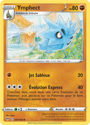 Carte Pokémon Ymphect 087/189 Peu commune Ténèbres Embrasées