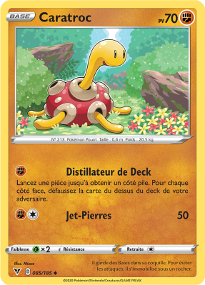 Carte Pokémon Caratroc 085/185 Peu commune Voltage Éclatant