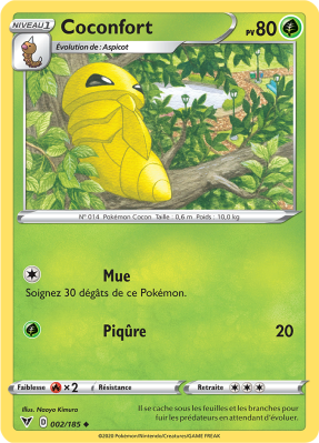Carte Pokémon Coconfort 002/185 Peu commune Voltage Éclatant