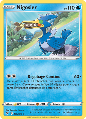Carte Pokémon Nigosier 040/185 Peu commune Voltage Éclatant