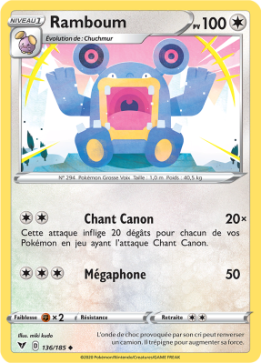 Carte Pokémon Ramboum 136/185 Peu commune Voltage Éclatant