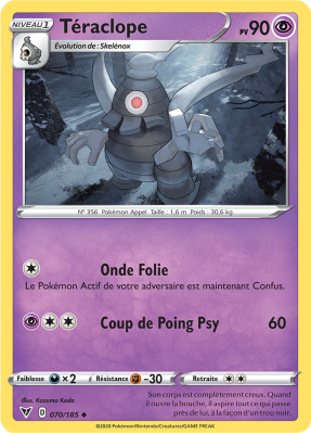 Carte Pokémon Téraclope 070/185 Peu commune Voltage Éclatant