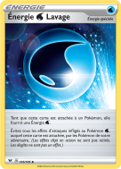 Carte Pokémon Énergie Eau Lavage 165/185 Peu commune Voltage Éclatant