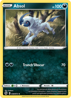 Carte Pokémon Absol 038/073 Peu commune La Voie du Maître