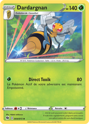 Carte Pokémon Dardargnan 004/073 Peu commune La Voie du Maître