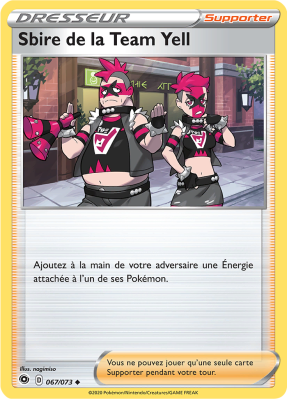 Carte Pokémon Sbire de la Team Yell 067/073 Peu commune La Voie du Maître